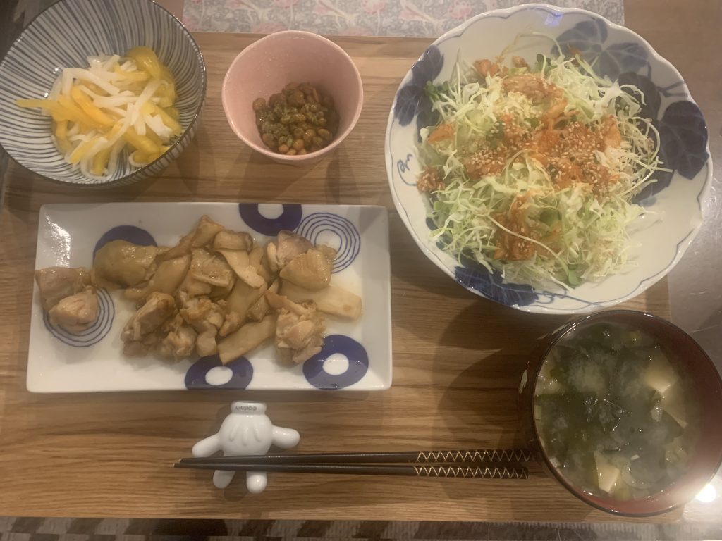 もも肉エリンギバター炒め