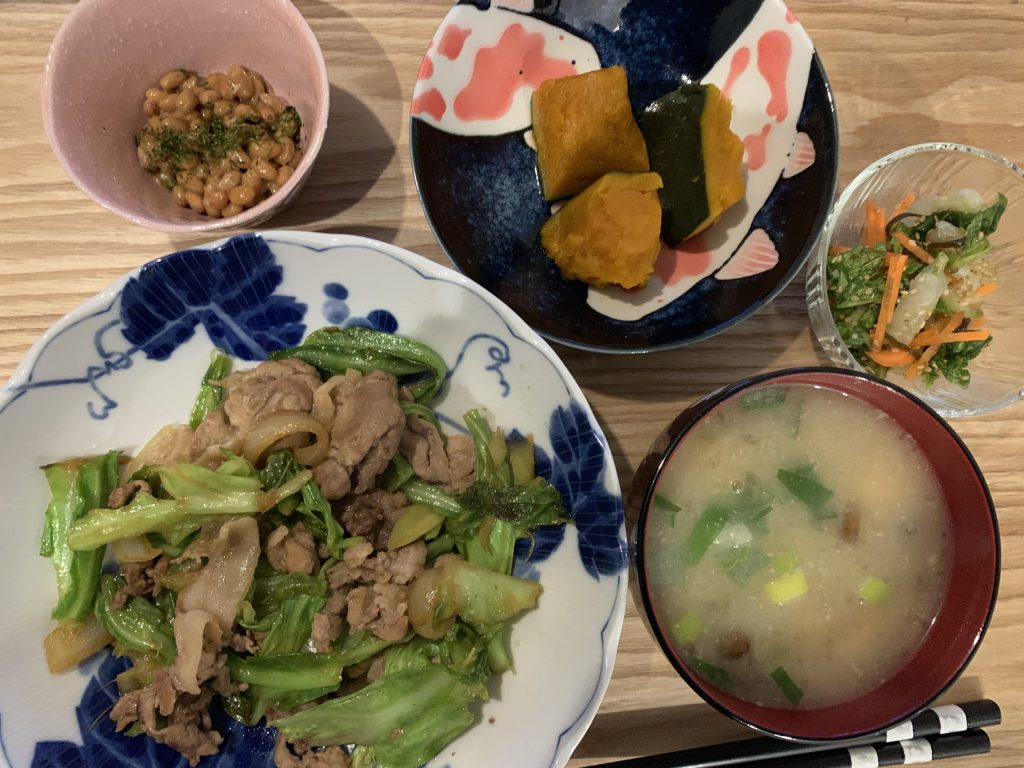 豚キャベツニンニク醤油炒め